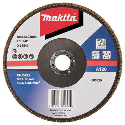 Accessori Makita disco abrasivo lamellare 180mm a120 - d-63541-10 d-63541-10