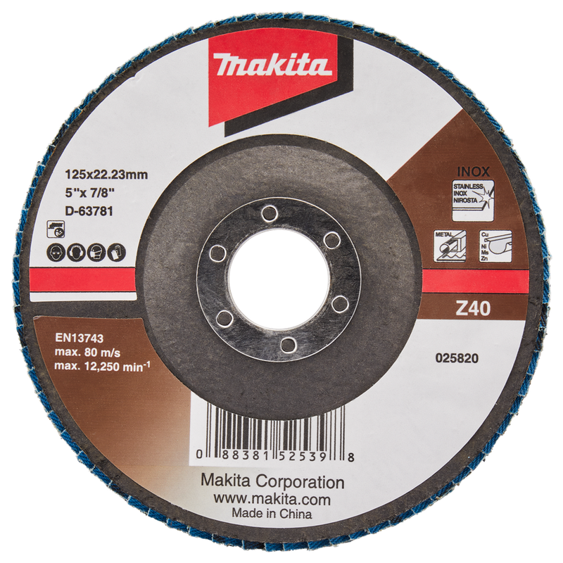 Makita accessoires lamellenschuurschijf 125mm z40 - d-63781 d-63781