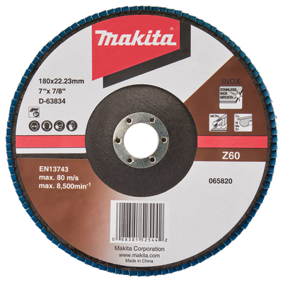 Accessori Makita disco abrasivo lamellare 180mm z60 - d-63834-10 d-63834-10