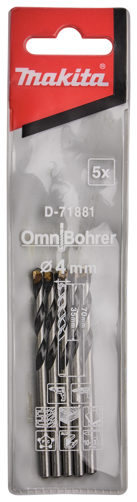 Accessori Makita trapano multiplo 4x70mm - d-71881 d-71881