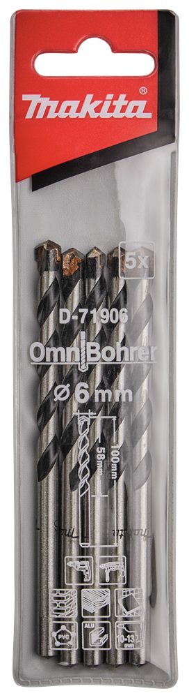 Accesorios Makita multitaladro 6x100mm - d-71906 d-71906