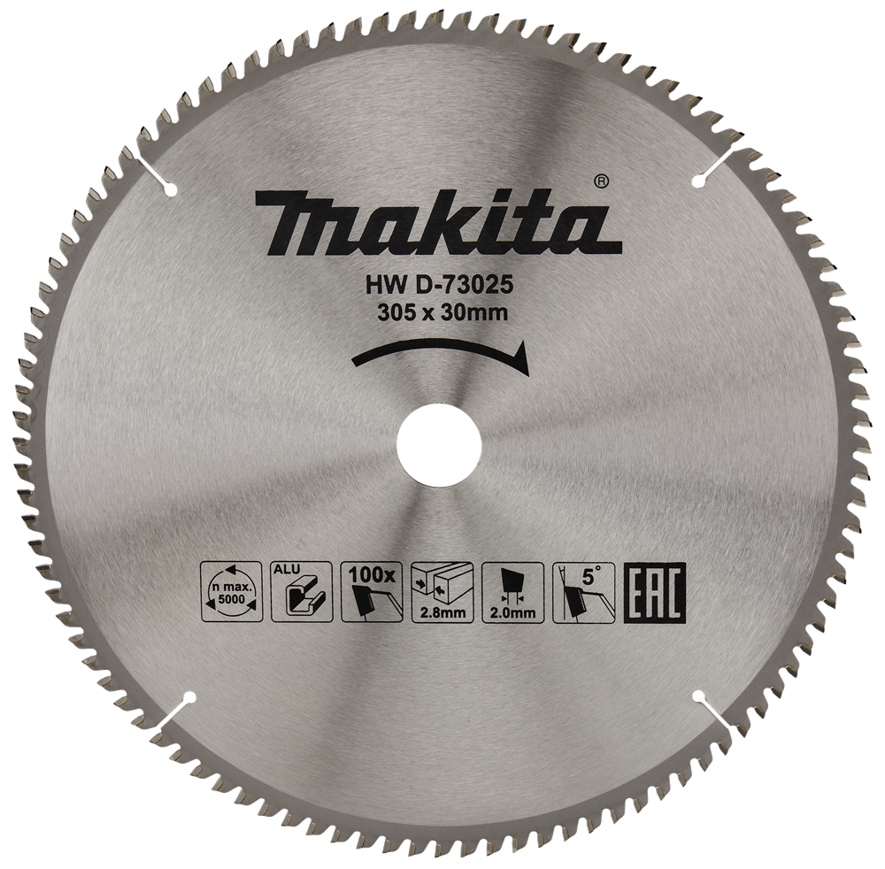 Accessori Makita lama per sega trasversale in alluminio | standard 305x30x2,8 100t 5g - d-73025 d-73025