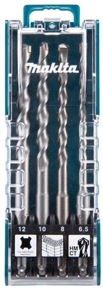 Accessori Makita p2s: set punte per calcestruzzo 4 pezzi - d-74728 d-74728