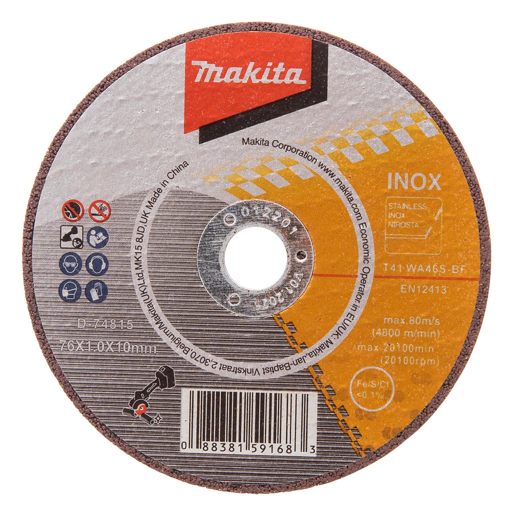 Makita d-74815-5 | disco de corte | acero inoxidable | 76mm-para dmc300