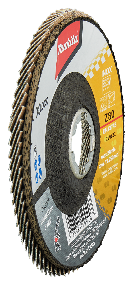 Accesorios Makita disco de lijado de solapa x-lock 125mm z80 - d-76021 - d-76021