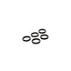 Bolsa Un anillo de llenado de cabeza de 5 bolas 1.1 8 espaciador negro de 5 mm