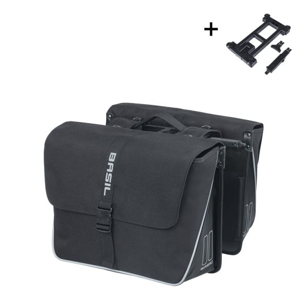 Basil Double Bag Forte Mik 35L Black