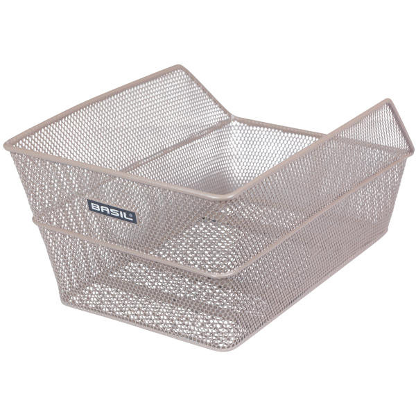 Basil Bicycle Basket Cento Paste posteriore 24 x 38,5 x 11 cm Nude Metallic