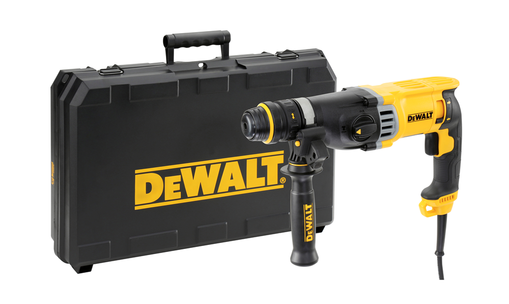 Martillo combinado Dewalt d25144k 28 mm SDS+ con portabrocas de cambio rápido | 900w 3.0j - d25144k-qs