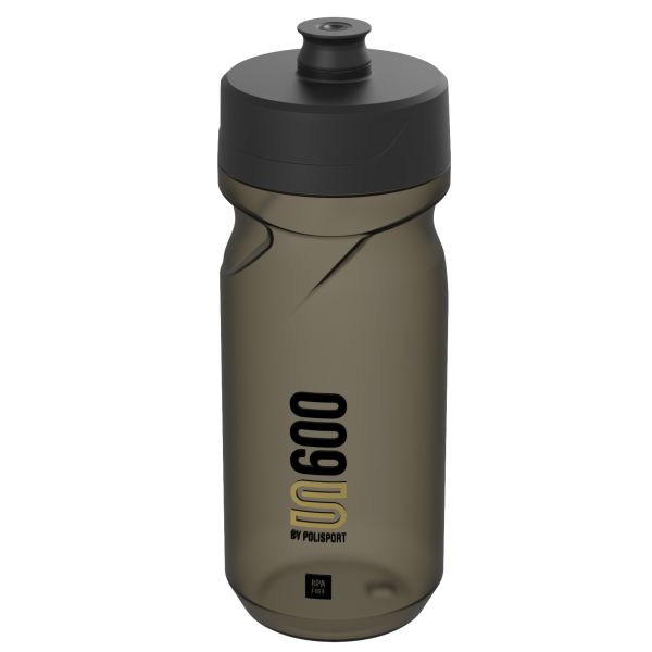PoliSport Bidon con tornillo de tornillo S600 600 ml de repuesto Negro transparente negro