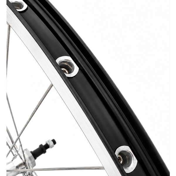 Rueda trasera 28'' aluminio zac 2000 llanta molida negra - rueda libre - eje macizo