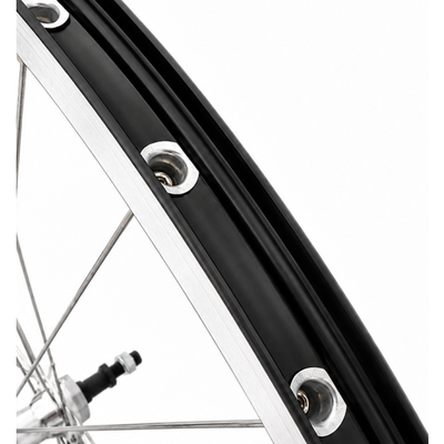 Ruota posteriore 28'' alluminio zac 2000 cerchio nero rettificato - ruota libera - perno pieno