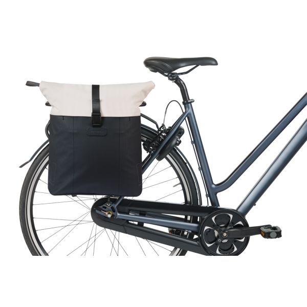 Basil shopper vive mik ganchos 15-20l blanquecino negro
