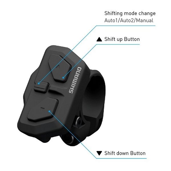 Unidad de interruptor Shimano (derecha) Pasos DI2 SW-EN600-R 22.2 mm Klemming