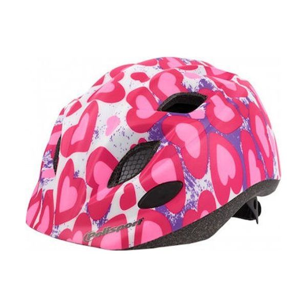 Poliesport Kinderhelm Glitterhearts. Tamaño: S (52 56 cm), color: rosa