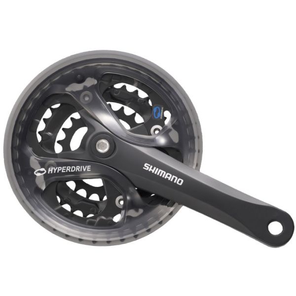 Shimano Crankset 7 8 Speed ​​Acera FC-M361 175 48 x 38 x 28T with chain screen black