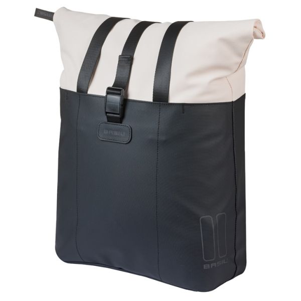 Basil shopper vive mik ganchos 15-20l blanquecino negro
