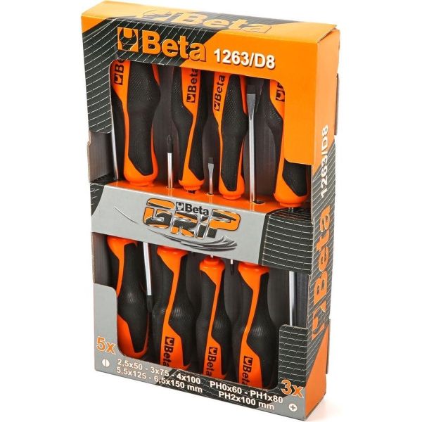 Set di cacciavite Strumenti beta 01263 D8 - 8 Party