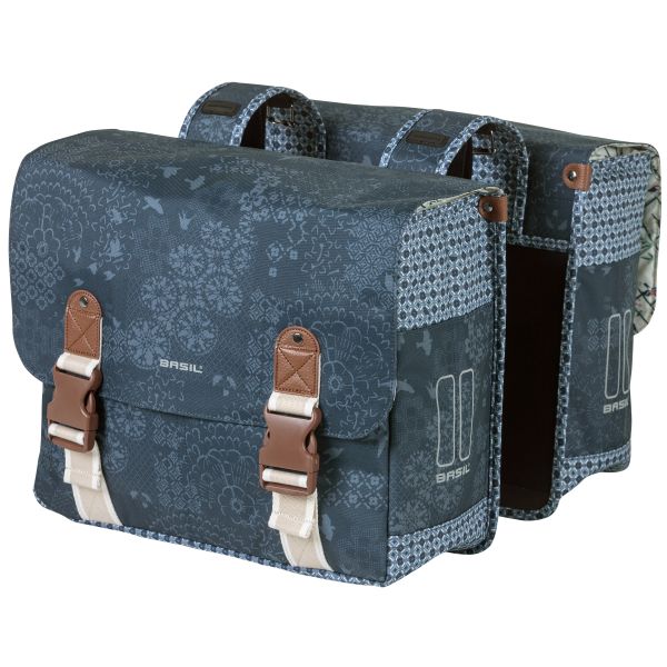 Basil Boheme Double Bicycle Bag - Blue