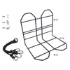 Mezaje de equipaje de 28 cm de acero negro