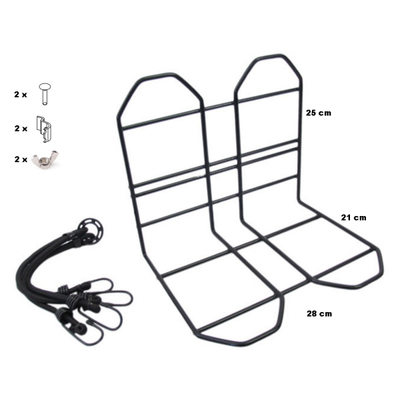 Mezaje de equipaje de 28 cm de acero negro