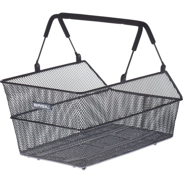 Basil Cento S Multi - Bicycle basket - On the back - Small - Black