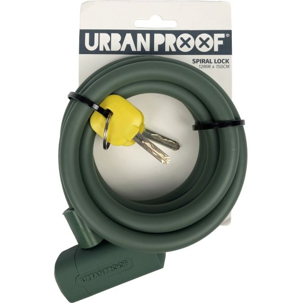 Blocco a spirale urbano -resistente 12mm*150 cm Verde opaco