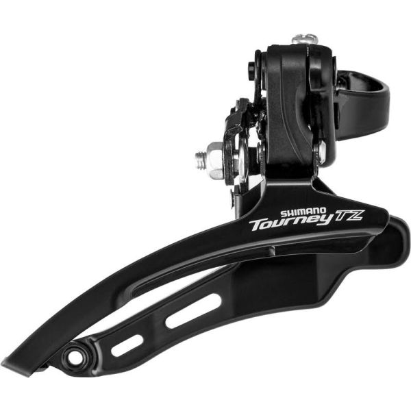 Shimano voorderailleur 6 7-speed tourney tz fd-tz510 - down swing - lage klem ø31,8 mm - 48t - zwart zilver