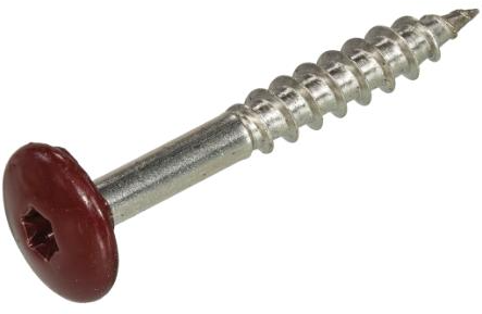 Tejado fachada color cabeza tornillo acero inoxidable-a2 rojo vino ral3005 4,8x25 | 50 piezas - 6304.30.37132