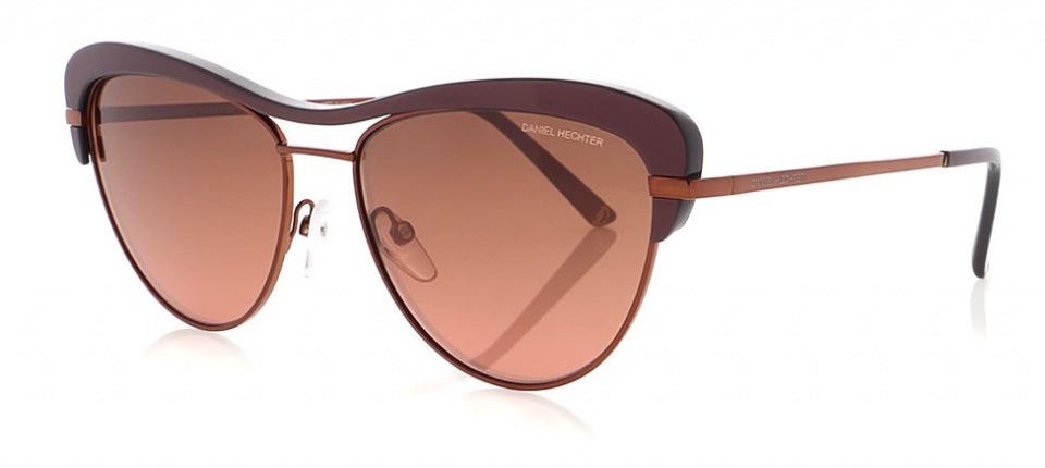 Gafas de sol DHS253 Damas Cat de acero inoxidable ovalado. 3 rojo oscuro