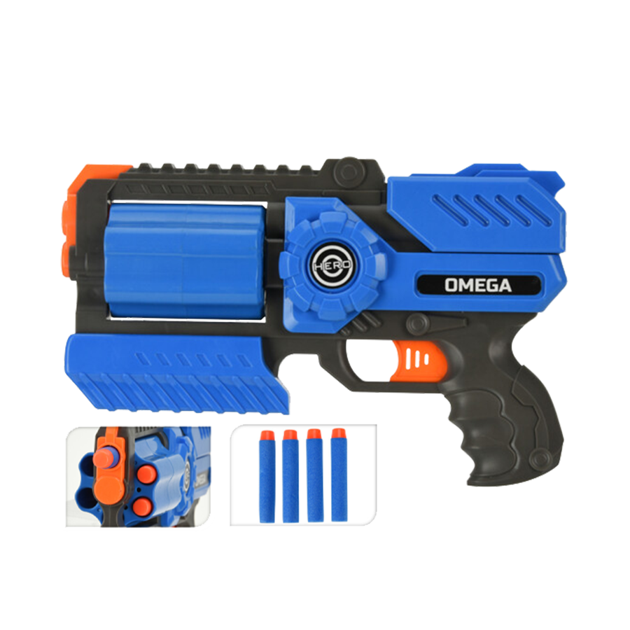 Lancia dardi omega con 6 dardi blu 25 cm