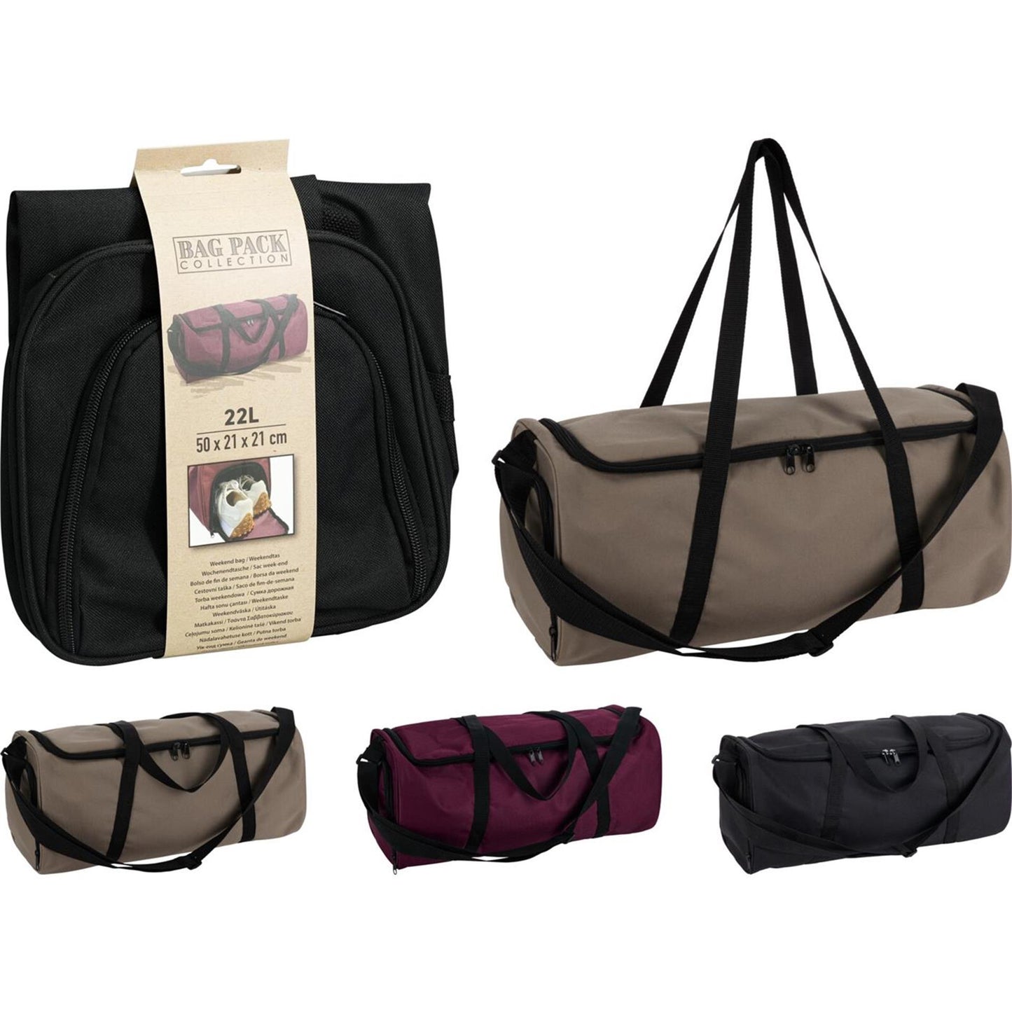 Big pack collection sporttas 22l 50x21x21cm 3 ass.