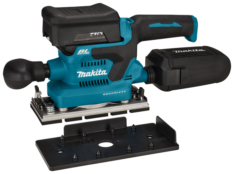 Makita dbo381rtju | levigatrice orbitale a batteria | 18v| ioni di litio | Batteria 2 x 5,0 Ah e caricabatterie rapido | con trasmettitore aws | in mbox-dbo381rtju