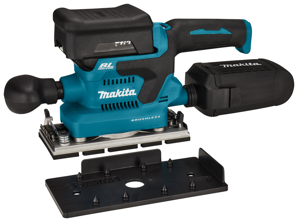 Makita dbo381zu | levigatrice orbitale a batteria | 18v| ioni di litio | con trasmettitore aws | senza caricabatteria - dbo381zu