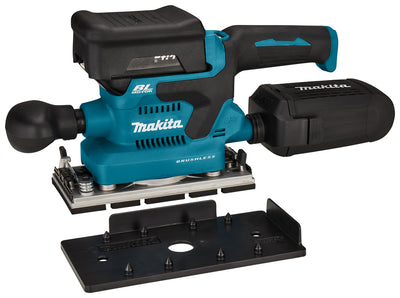 Makita dbo381zu | lijadora orbital inalámbrica | 18v | iones de litio | con transmisor aws | sin cargador de baterias - dbo381zu