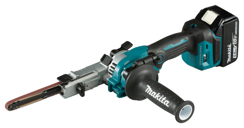 Lijadora de cinta makita dbs180rtj 18 v batería 9mm 5.0 ah (2 uds), cargador rápido, en mbox