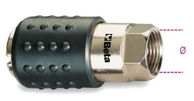 Beta 1917f Manguera de aire universal acoplamiento rápido 1 4 cable internamente
