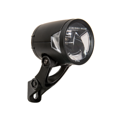 Koplamp Herrmans H-Black MR8 dynamo - aan uit functie -met houder - 180 lumen