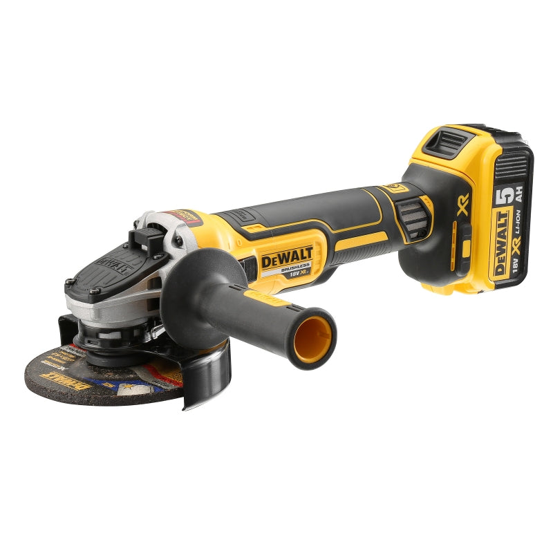 Dewalt dcg405p2 accu haakse slijper | 125 mm bl | 18 v 5.0 ah xr li-ion | +tstak