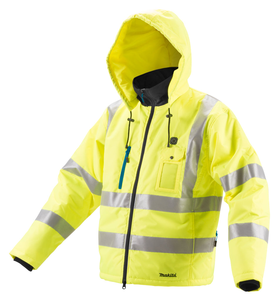 Makita dcj206zs | chaqueta de seguridad calefactable talla s | sin baterías, cargador, incluido adaptador de chaqueta - dcj206zs