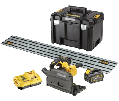 Sierra circular de inmersión dewalt dcs520t2r xr flexvolt 54v 165mm + riel guía - dcs520t2r-qw