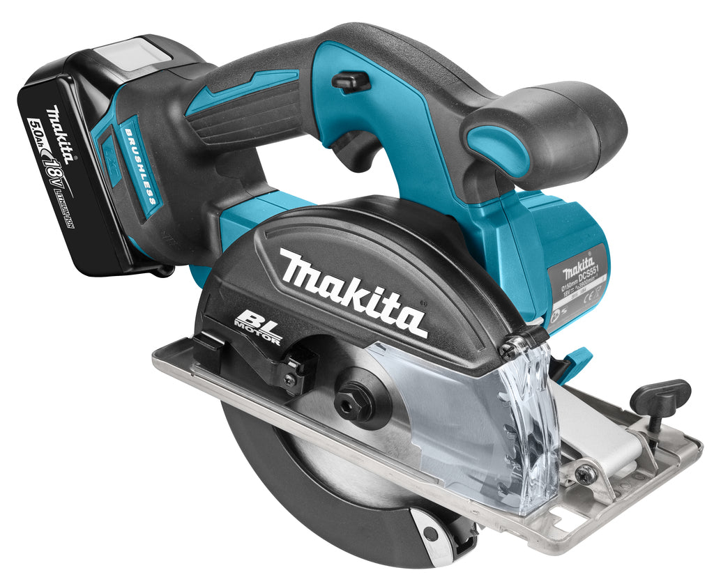 Sega circolare per metallo Makita dcs551rtj 18v 150 mm | Ioni di litio 18v 5.0ah