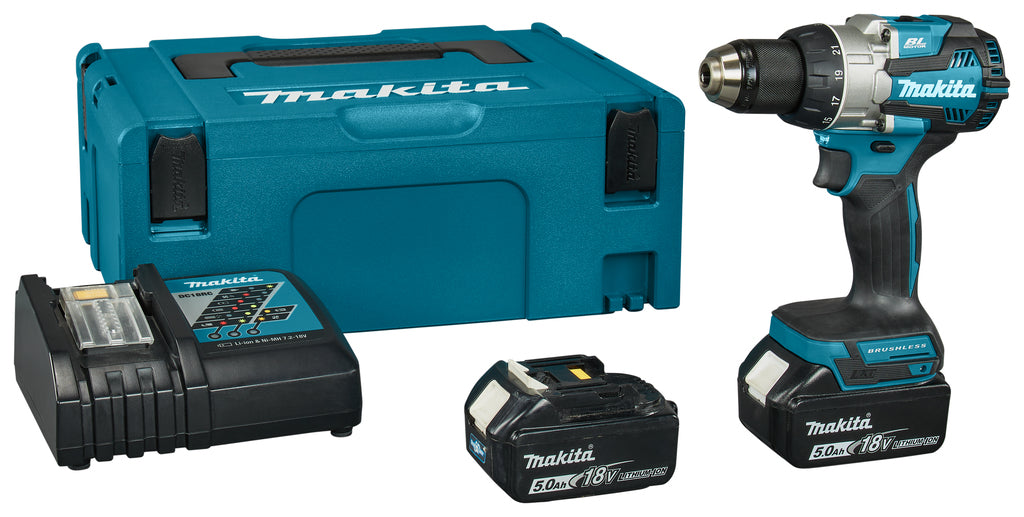 Makita ddf489rtj | taladro atornillador inalámbrico | conjunto | 18v | 2x 5.0ah | iones de litio en mbox