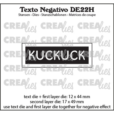 Crealies • texto negativo kuckuck (horizontaal)