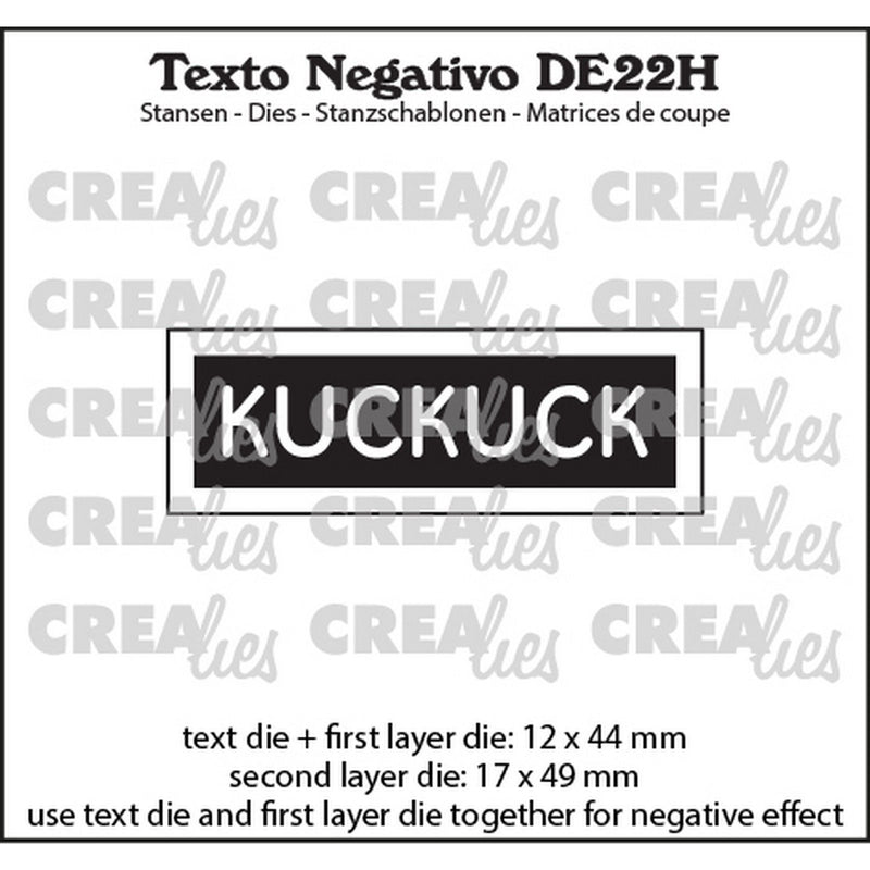Crealies • texto negativo kuckuck (horizontaal)