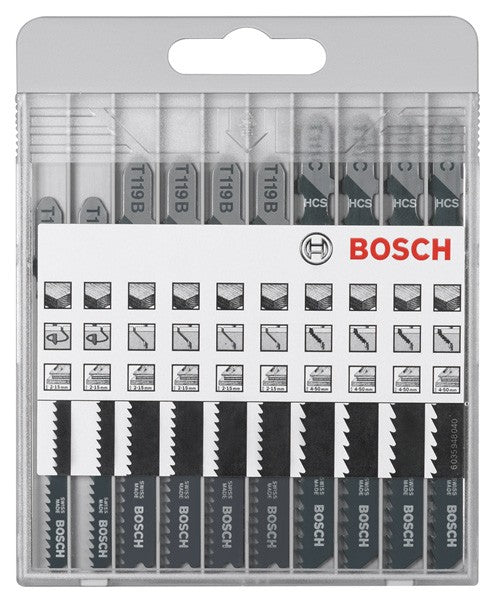 Bosch accessoires x-pro decoupeerzaagbladenset | basic voor hout | 10-delig | 2607010629 - 2607010629