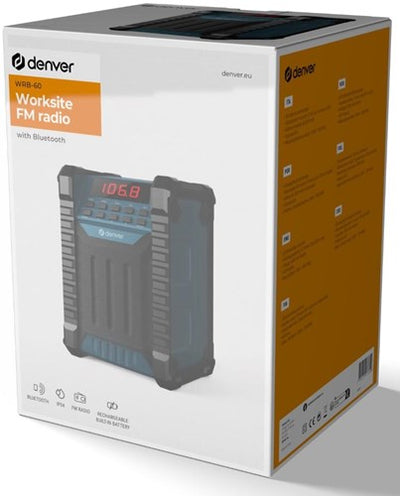 Radio da cantiere Denver con FM e Bluetooth ricaricabile - 8140350
