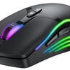Mouse da gioco ottico Denver con cavo USB RGB luce nera - 9510055