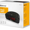 Denver radio despertador LED FM negro doble alarma - 8140211
