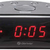 Denver radio despertador LED FM negro doble alarma - 8140211